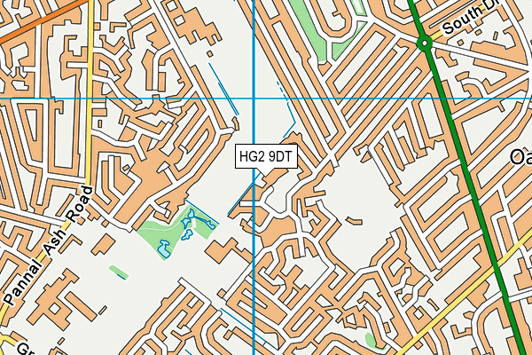 HG2 9DT map - OS VectorMap District (Ordnance Survey)