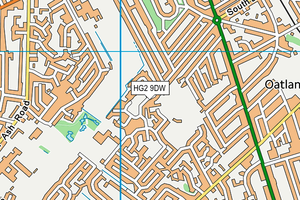 HG2 9DW map - OS VectorMap District (Ordnance Survey)