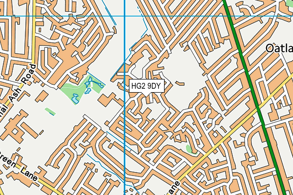 HG2 9DY map - OS VectorMap District (Ordnance Survey)