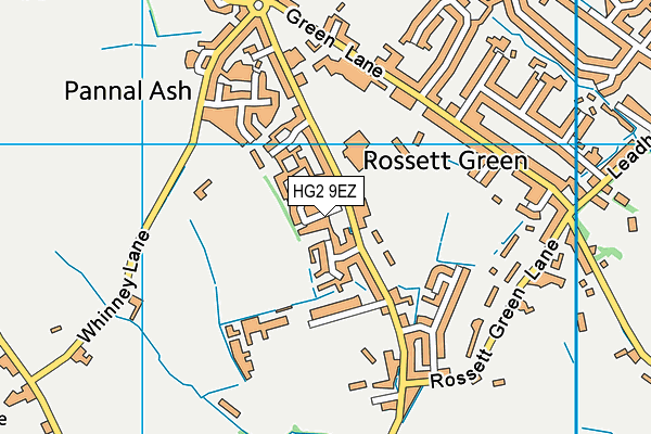 HG2 9EZ map - OS VectorMap District (Ordnance Survey)
