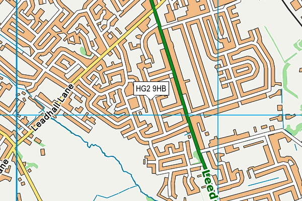 HG2 9HB map - OS VectorMap District (Ordnance Survey)