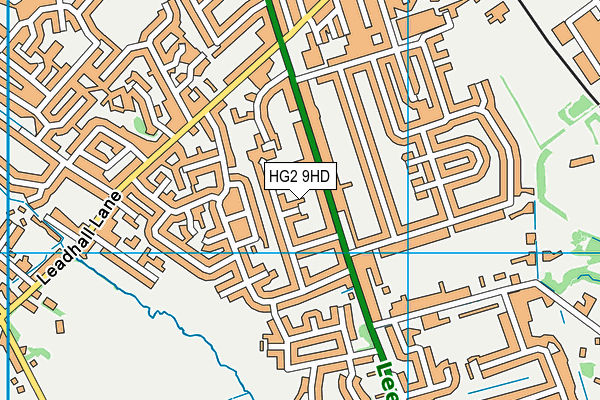 HG2 9HD map - OS VectorMap District (Ordnance Survey)