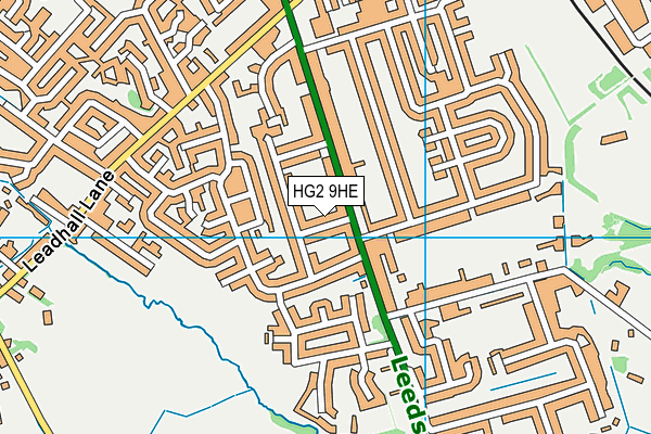 HG2 9HE map - OS VectorMap District (Ordnance Survey)