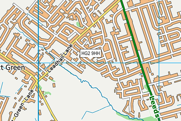HG2 9HH map - OS VectorMap District (Ordnance Survey)