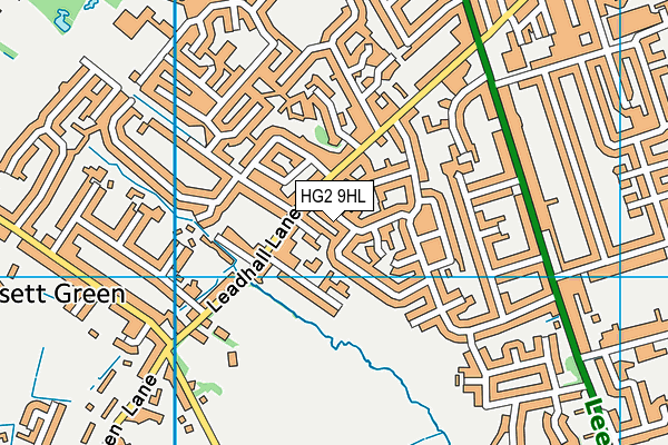 HG2 9HL map - OS VectorMap District (Ordnance Survey)