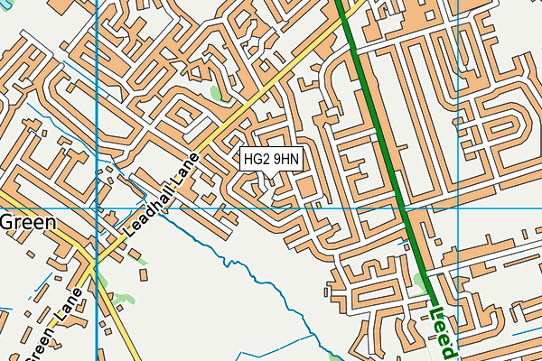 HG2 9HN map - OS VectorMap District (Ordnance Survey)