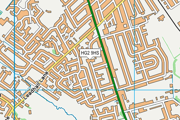 HG2 9HS map - OS VectorMap District (Ordnance Survey)