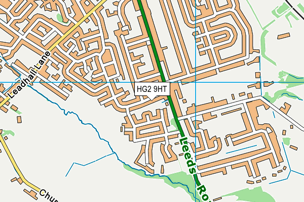 HG2 9HT map - OS VectorMap District (Ordnance Survey)
