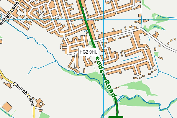 HG2 9HU map - OS VectorMap District (Ordnance Survey)