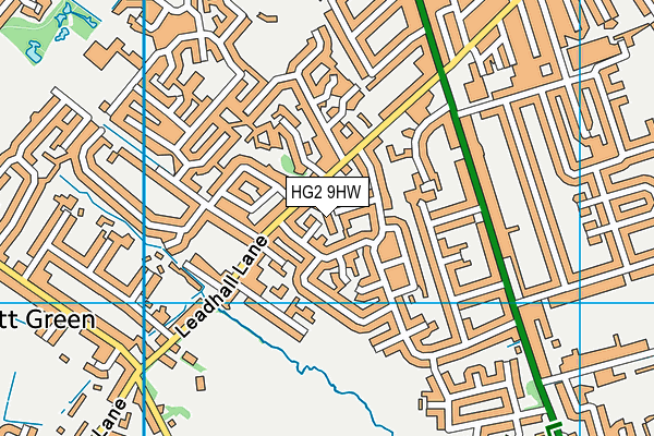 HG2 9HW map - OS VectorMap District (Ordnance Survey)