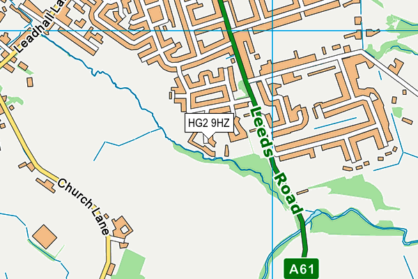 HG2 9HZ map - OS VectorMap District (Ordnance Survey)