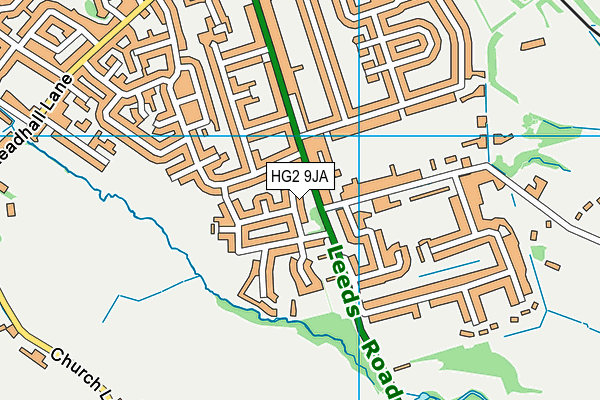 HG2 9JA map - OS VectorMap District (Ordnance Survey)