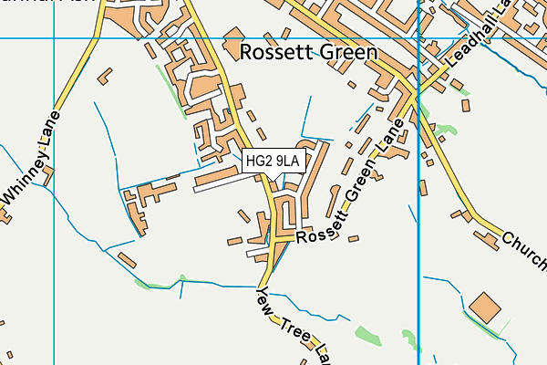 HG2 9LA map - OS VectorMap District (Ordnance Survey)