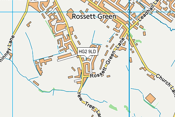 HG2 9LD map - OS VectorMap District (Ordnance Survey)