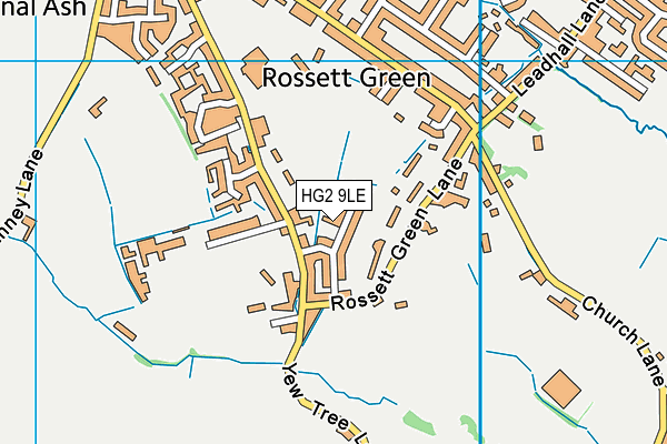 HG2 9LE map - OS VectorMap District (Ordnance Survey)