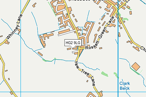 HG2 9LG map - OS VectorMap District (Ordnance Survey)