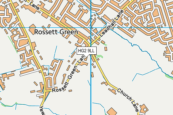 HG2 9LL map - OS VectorMap District (Ordnance Survey)