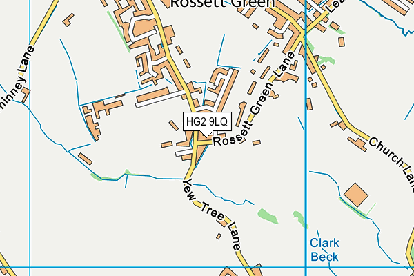 HG2 9LQ map - OS VectorMap District (Ordnance Survey)