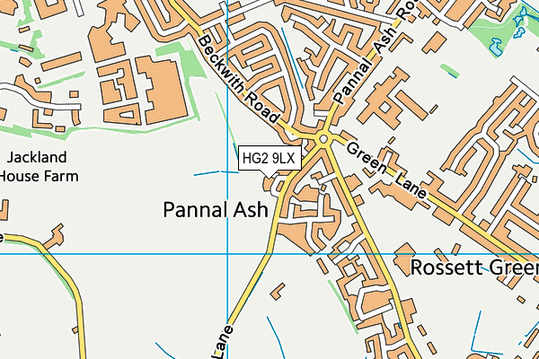 HG2 9LX map - OS VectorMap District (Ordnance Survey)