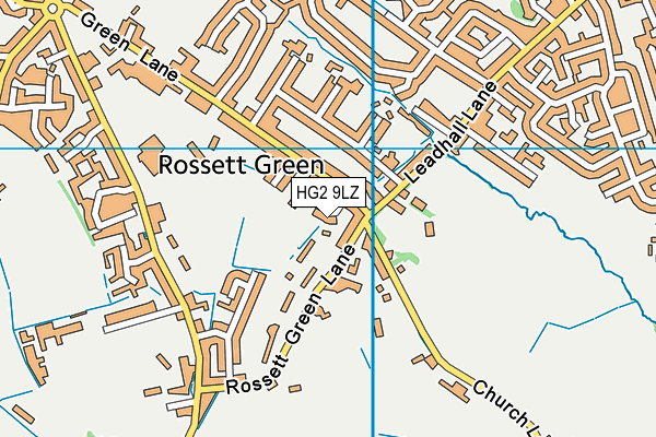 HG2 9LZ map - OS VectorMap District (Ordnance Survey)