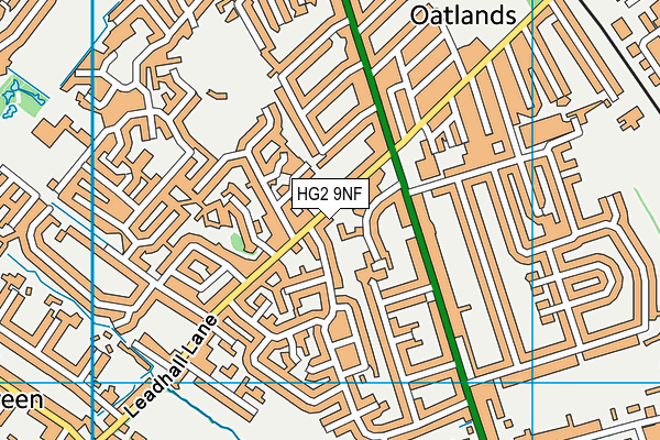 HG2 9NF map - OS VectorMap District (Ordnance Survey)