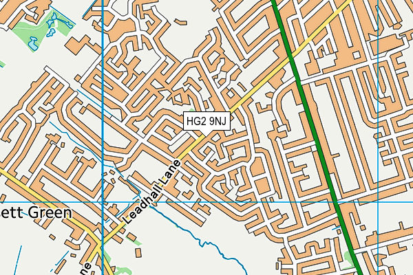 HG2 9NJ map - OS VectorMap District (Ordnance Survey)
