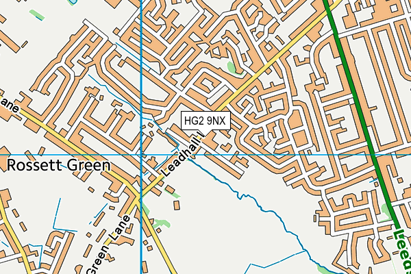 HG2 9NX map - OS VectorMap District (Ordnance Survey)