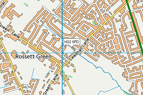HG2 9PD map - OS VectorMap District (Ordnance Survey)
