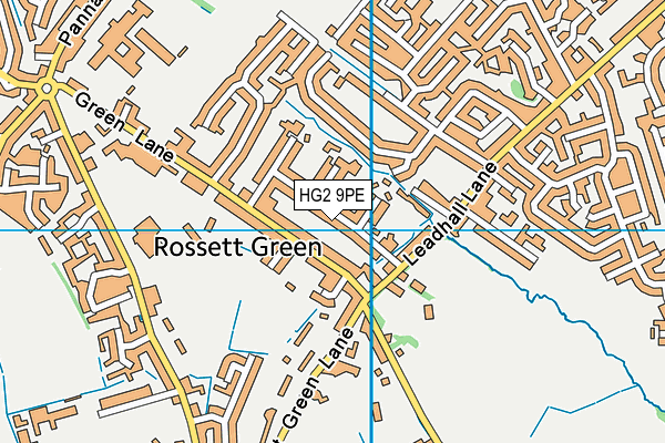 HG2 9PE map - OS VectorMap District (Ordnance Survey)