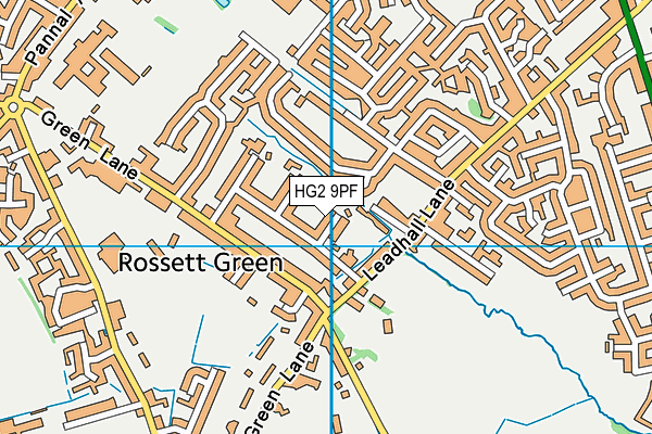 HG2 9PF map - OS VectorMap District (Ordnance Survey)