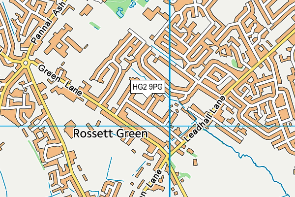 HG2 9PG map - OS VectorMap District (Ordnance Survey)