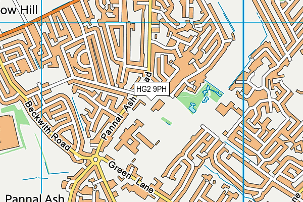 Rossett Acre Primary School map (HG2 9PH) - OS VectorMap District (Ordnance Survey)