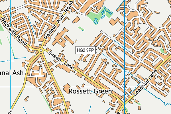 HG2 9PP map - OS VectorMap District (Ordnance Survey)