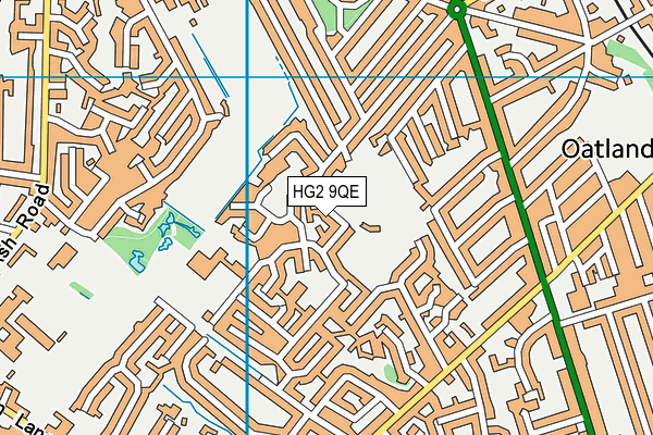 HG2 9QE map - OS VectorMap District (Ordnance Survey)