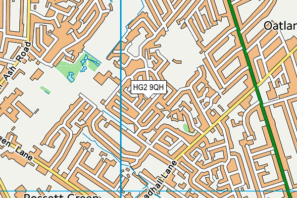 HG2 9QH map - OS VectorMap District (Ordnance Survey)