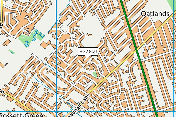 HG2 9QJ map - OS VectorMap District (Ordnance Survey)