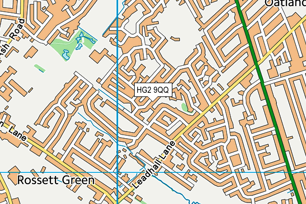 HG2 9QQ map - OS VectorMap District (Ordnance Survey)