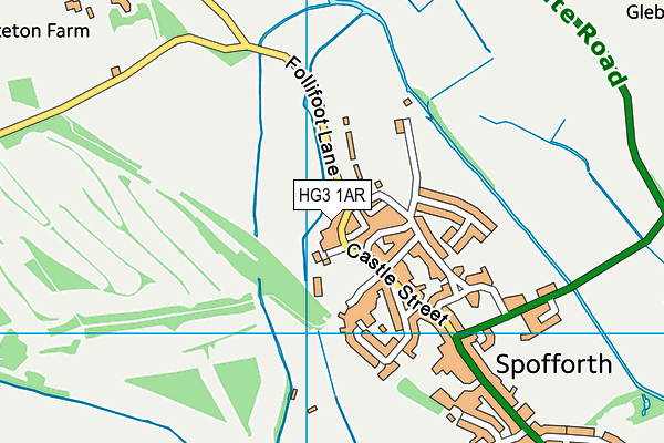 HG3 1AR map - OS VectorMap District (Ordnance Survey)