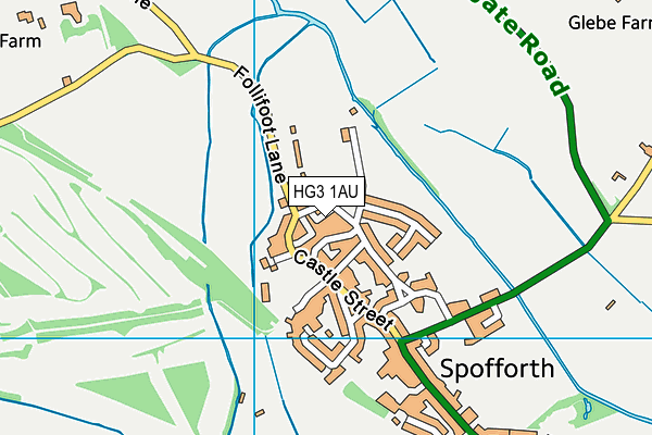 HG3 1AU map - OS VectorMap District (Ordnance Survey)