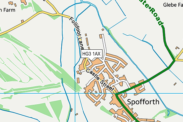 HG3 1AX map - OS VectorMap District (Ordnance Survey)