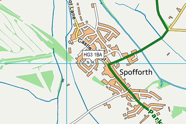 Spofforth Cricket Club map (HG3 1BA) - OS VectorMap District (Ordnance Survey)