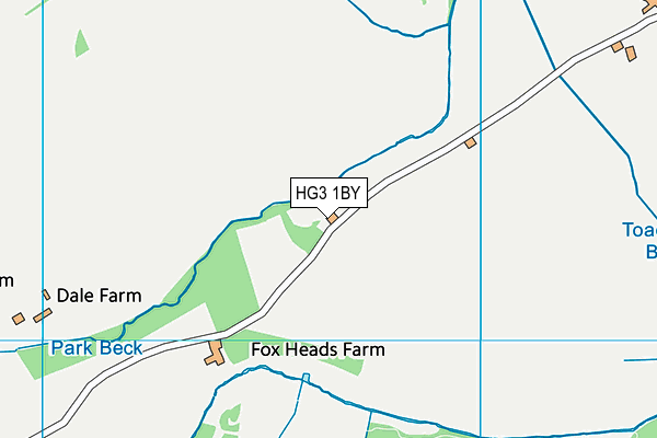 HG3 1BY map - OS VectorMap District (Ordnance Survey)