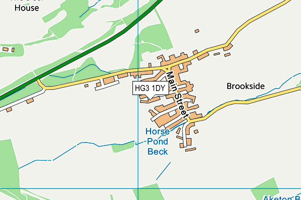 HG3 1DY map - OS VectorMap District (Ordnance Survey)