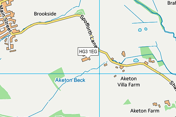 HG3 1EG map - OS VectorMap District (Ordnance Survey)