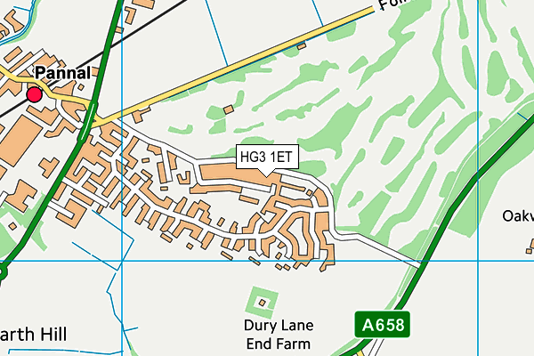 HG3 1ET map - OS VectorMap District (Ordnance Survey)