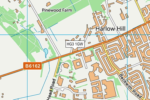 HG3 1GW map - OS VectorMap District (Ordnance Survey)