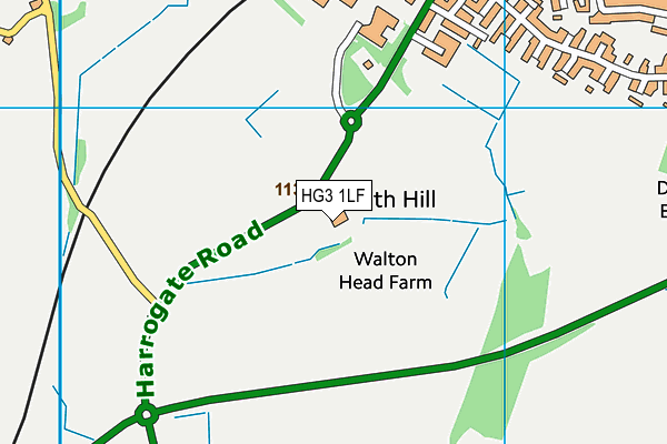 HG3 1LF map - OS VectorMap District (Ordnance Survey)