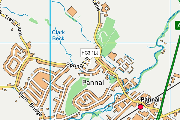 HG3 1LJ map - OS VectorMap District (Ordnance Survey)