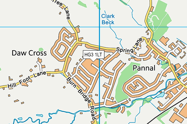 HG3 1LT map - OS VectorMap District (Ordnance Survey)