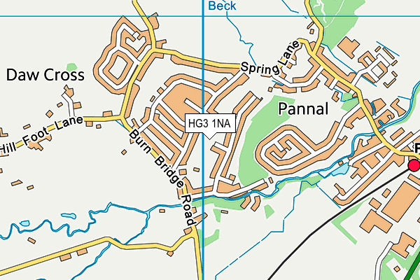 HG3 1NA map - OS VectorMap District (Ordnance Survey)